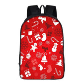 Santa Claus Elk Backpack School Casual Book Bag School Bag for Kids Boy Girls
